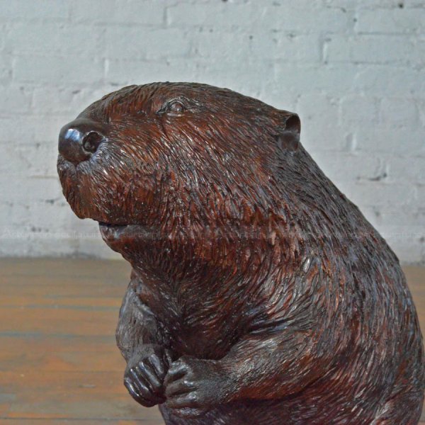 Bronze Beaver Sculpture