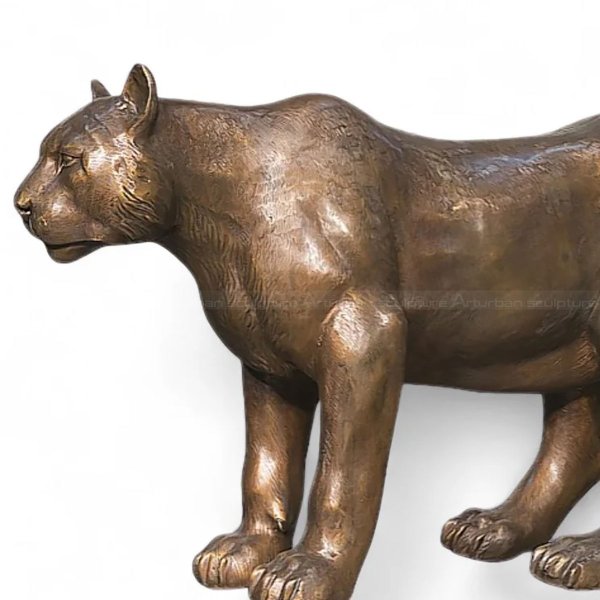 Bronze Cougar Statue