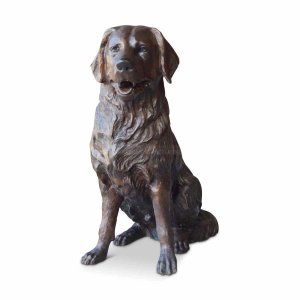 Bronze Golden Retriever Statue