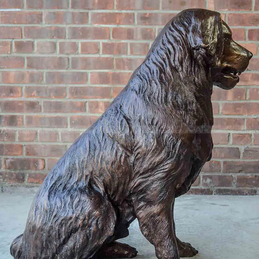 Bronze Golden Retriever Statue