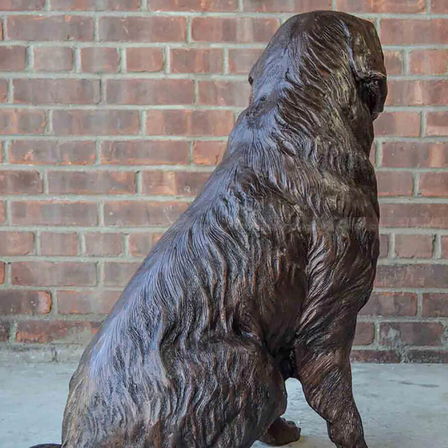 Bronze Golden Retriever Statue