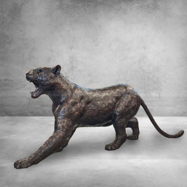 Bronze Jaguar Sculpture