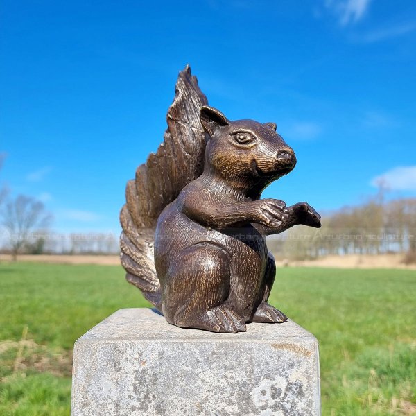 Bronze Squirrel Sculpture