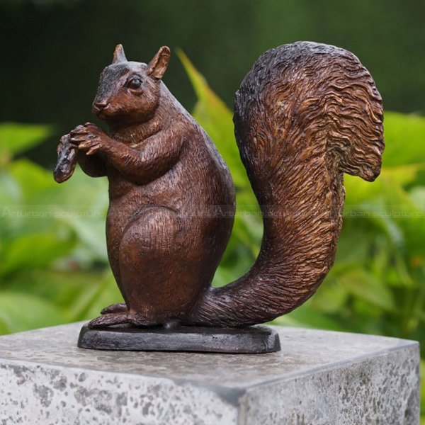 Bronze Squirrel Sculpture