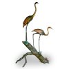 Crane Garden Sculptures Pair