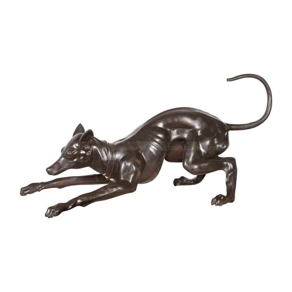 Whippet Bronze Statue