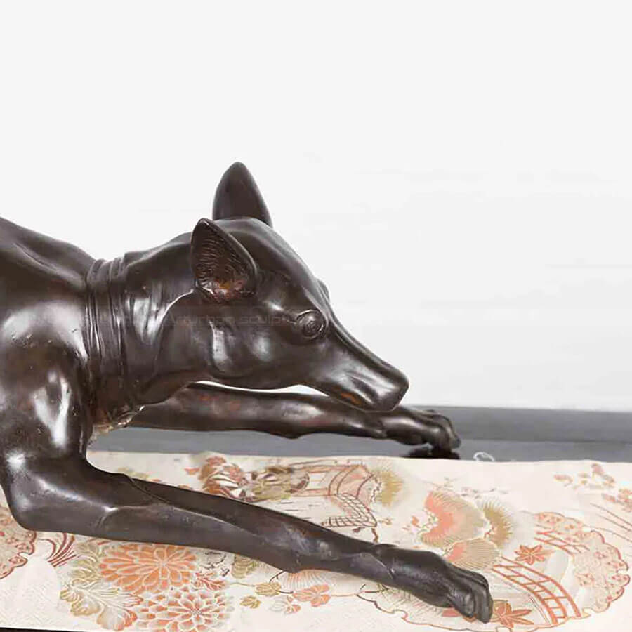 Whippet Bronze Statue