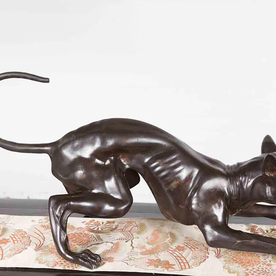 Whippet Bronze Statue