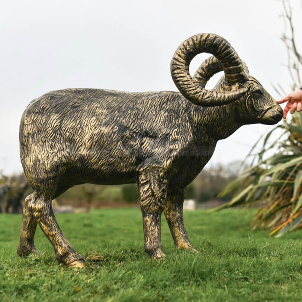 Bronze Ram Sculpture