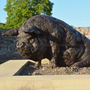 Garden Pig Sculpture