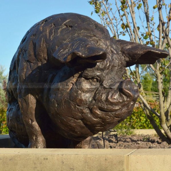 Garden Pig Sculpture