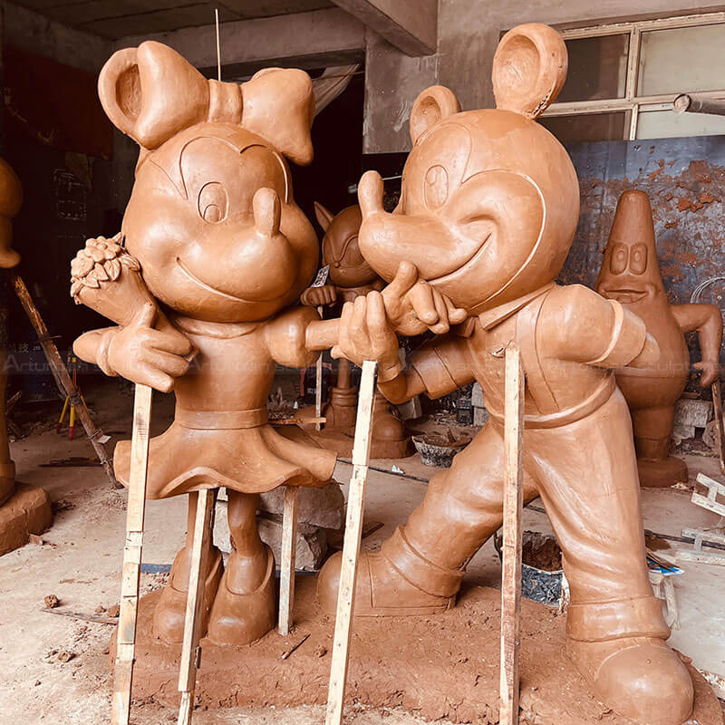 Minnie and Mickey Garden Statues