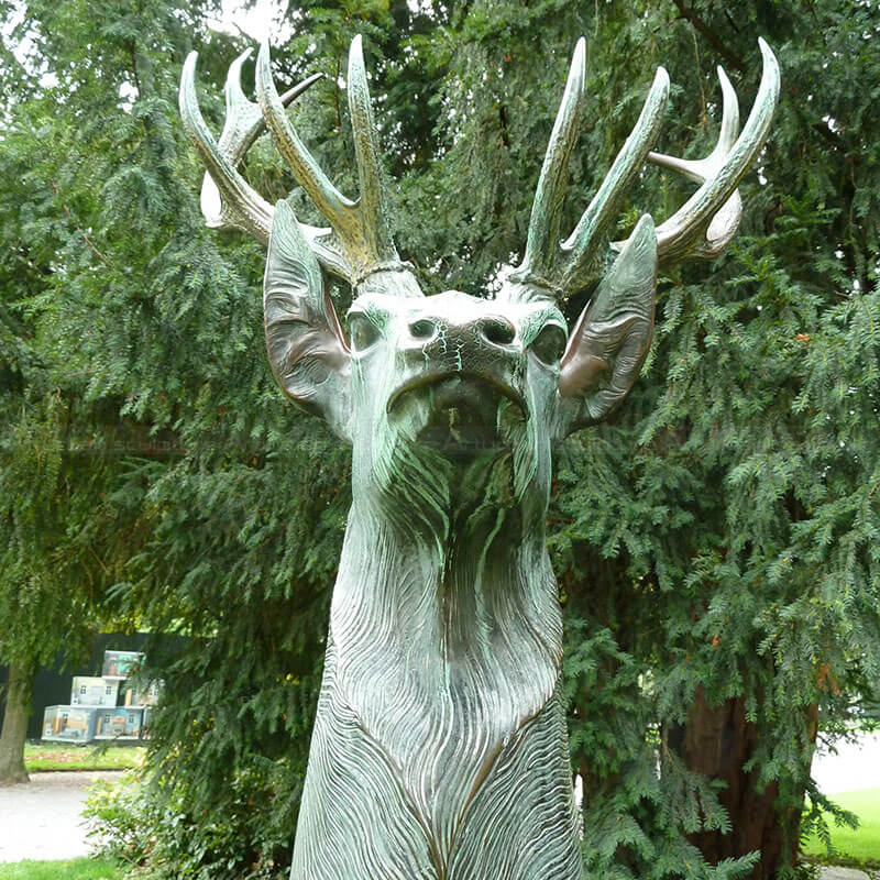 Red Deer Statue