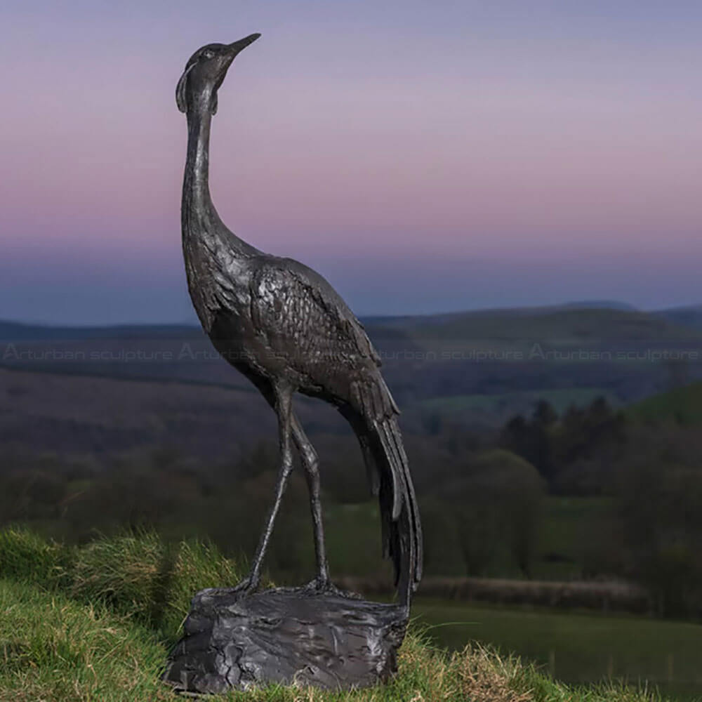 Crane Bird Garden Statue