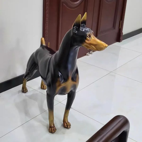 Life Size Doberman Pinscher Statue