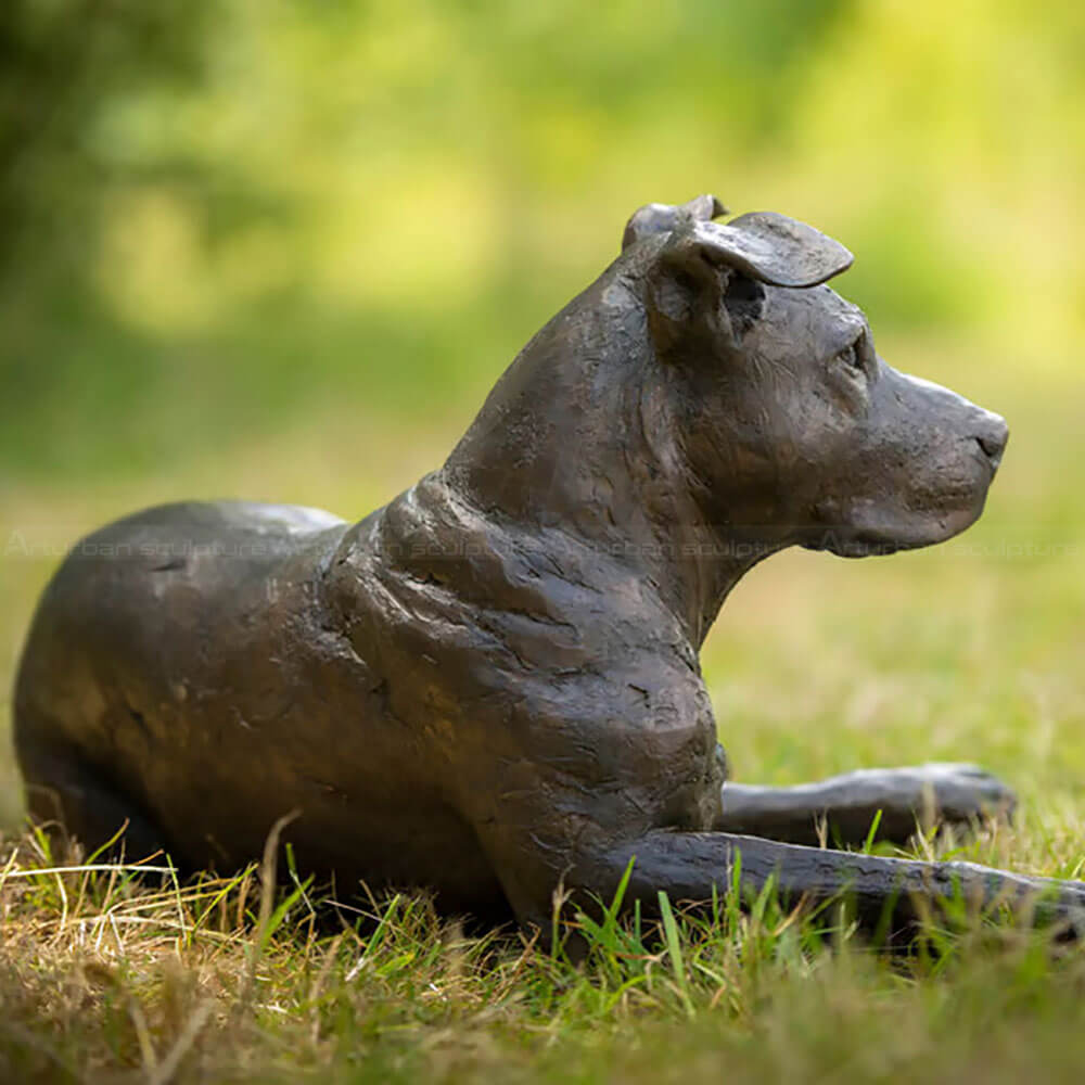 Lying Down Dog Statue