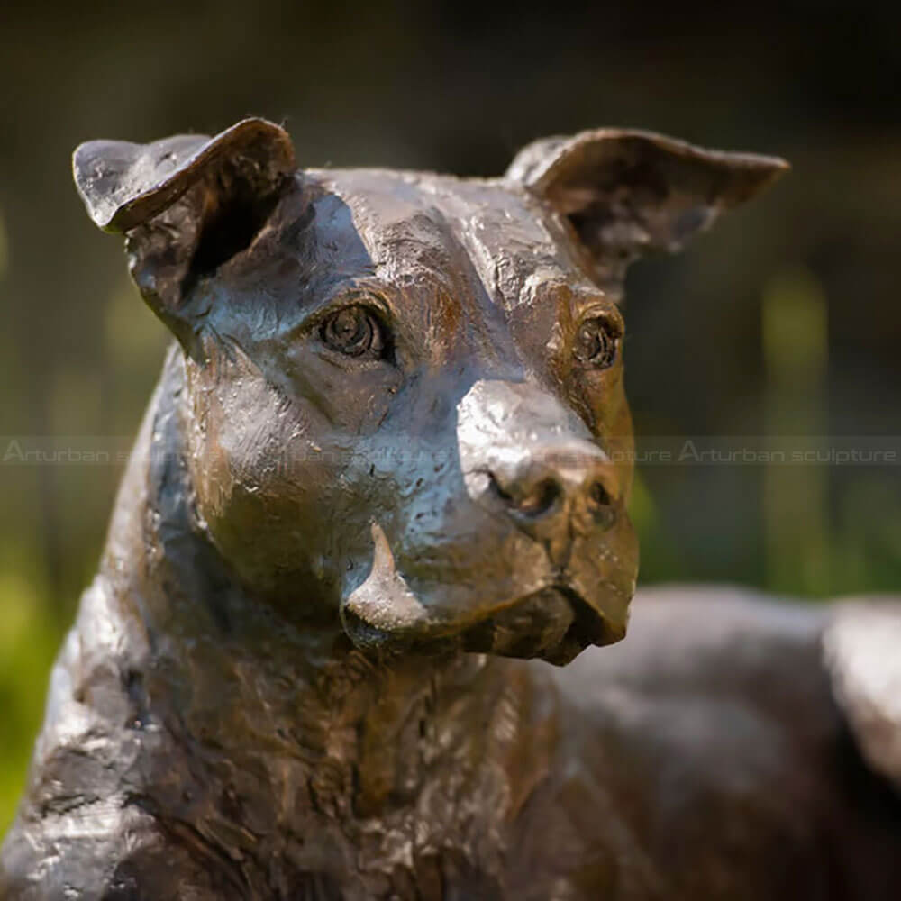 Lying Down Dog Statue