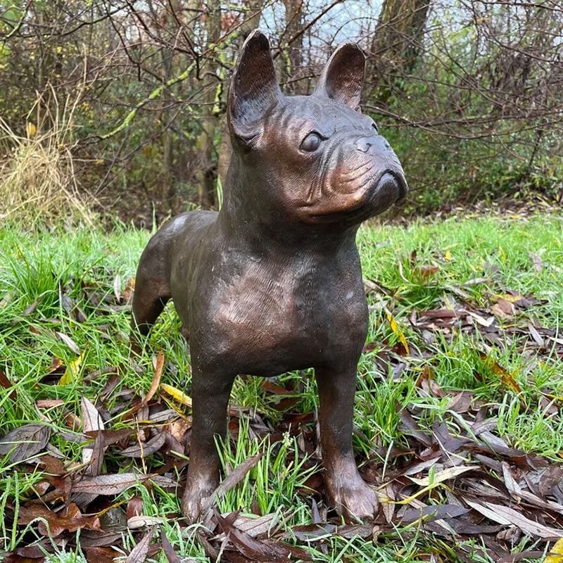 Outdoor French Bulldog Statue