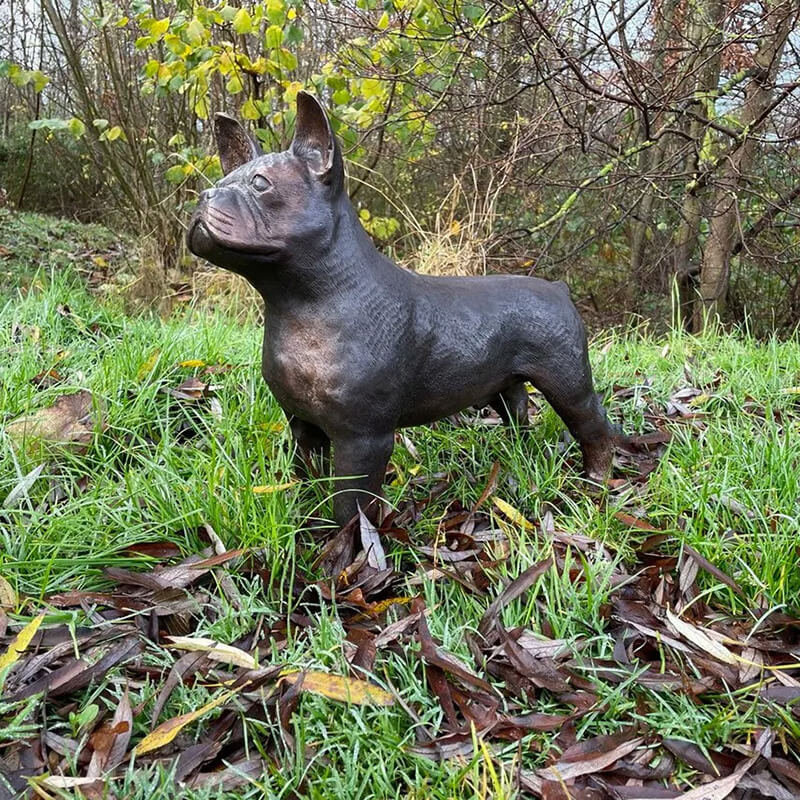 Outdoor French Bulldog Statue