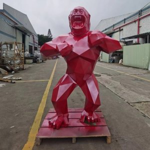 Geometric Gorilla Statue