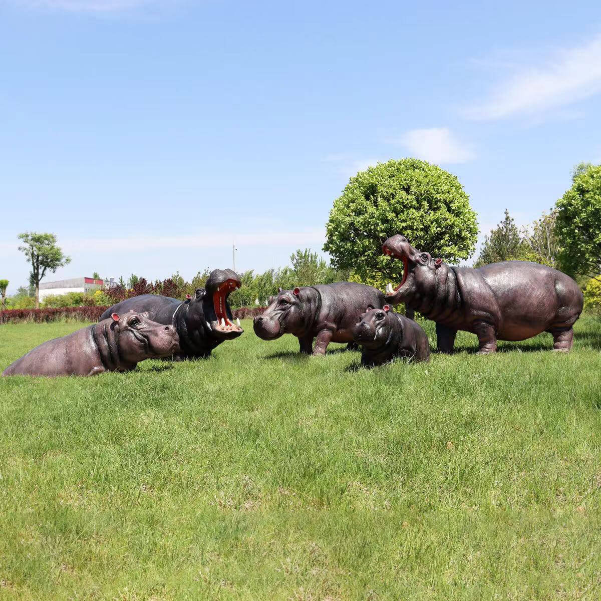 Hippo Lawn Sculpture