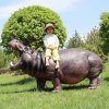 Outdoor Hippo Statue