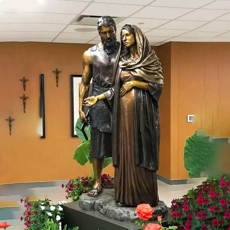 Pregnant Mary and Joseph Statue