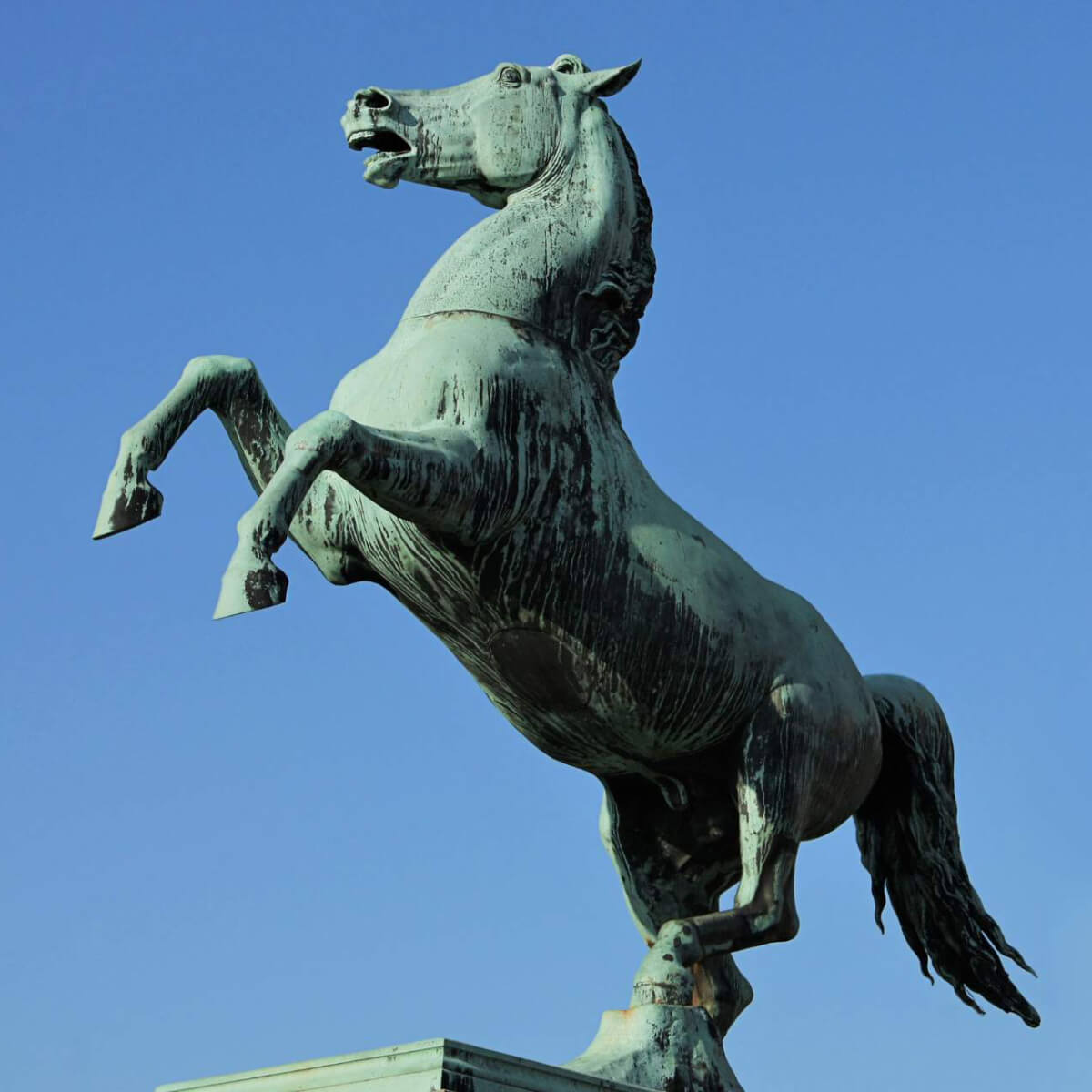 Rearing Horse Garden Statue