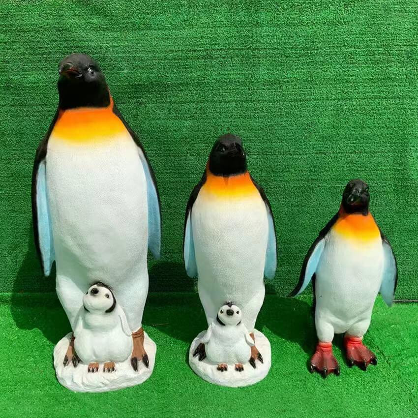 Resin Penguin Statue