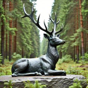 Sitting Deer Figurine