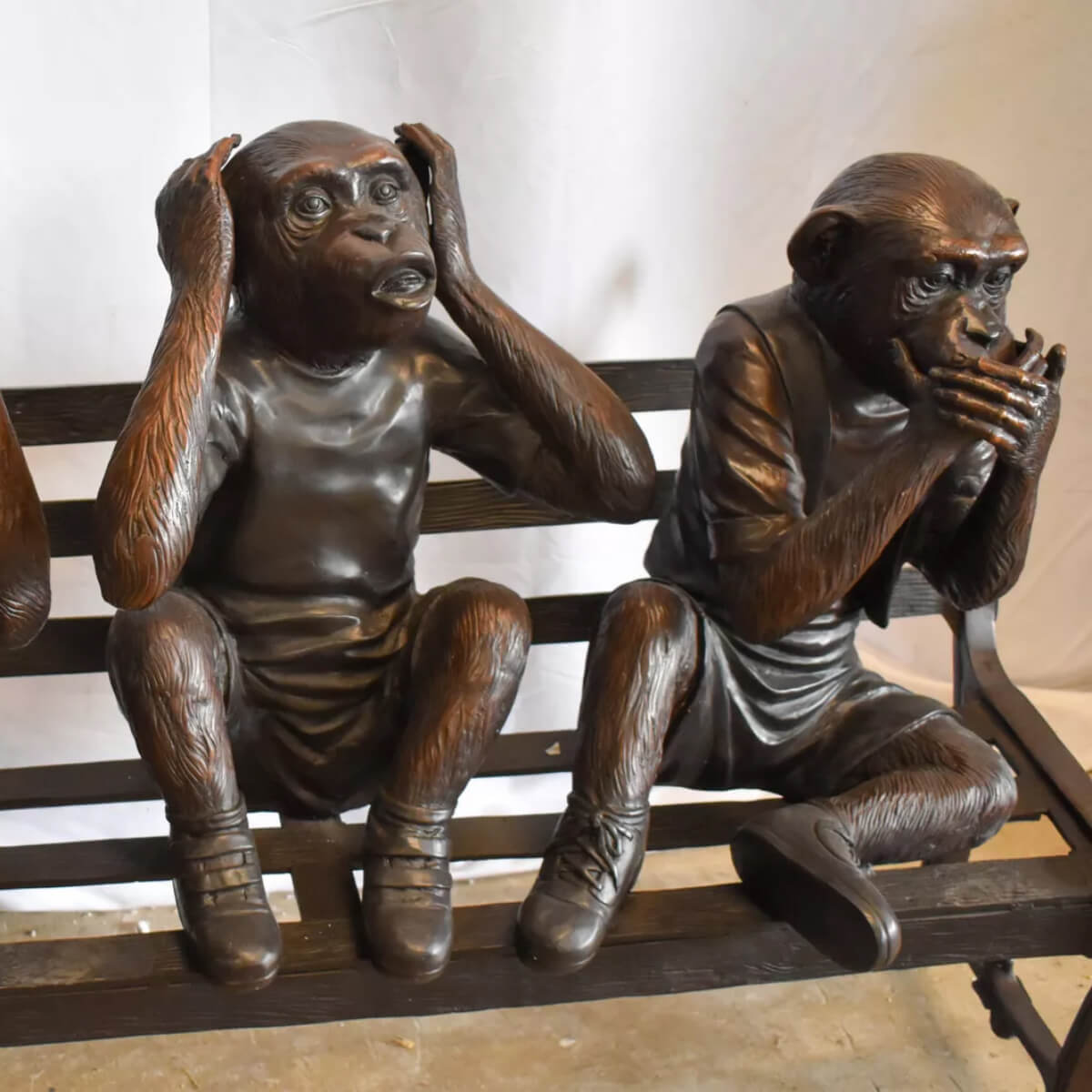 3 Wise Monkey Garden Statues