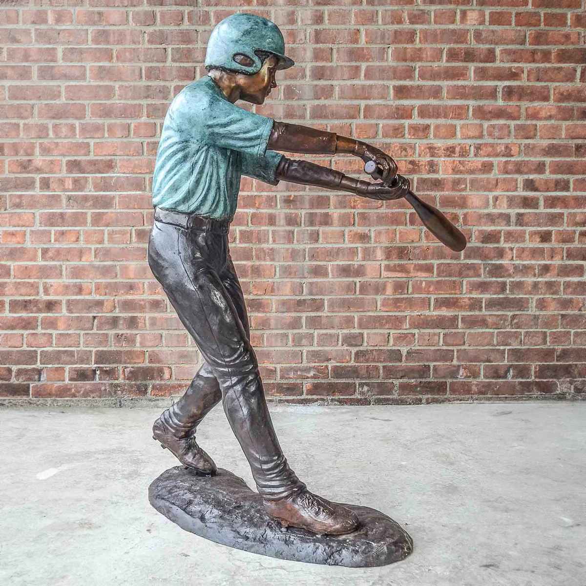 Baseball Player Yard Statue