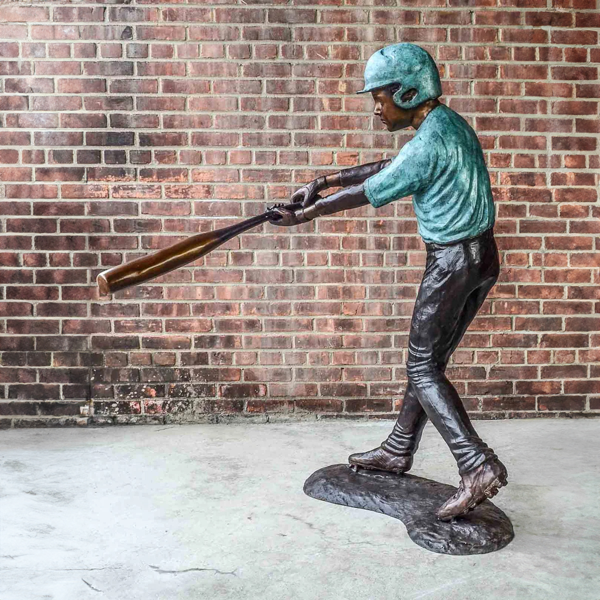 Baseball Player Yard Statue