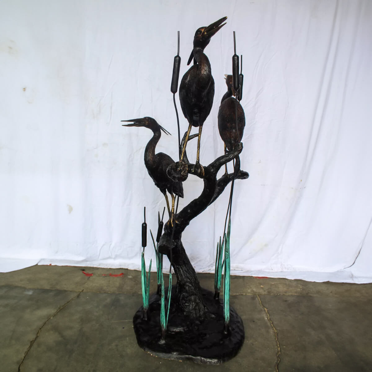 Blue Heron Statue Outdoor