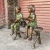 Boy Girl and Dog Garden Statue