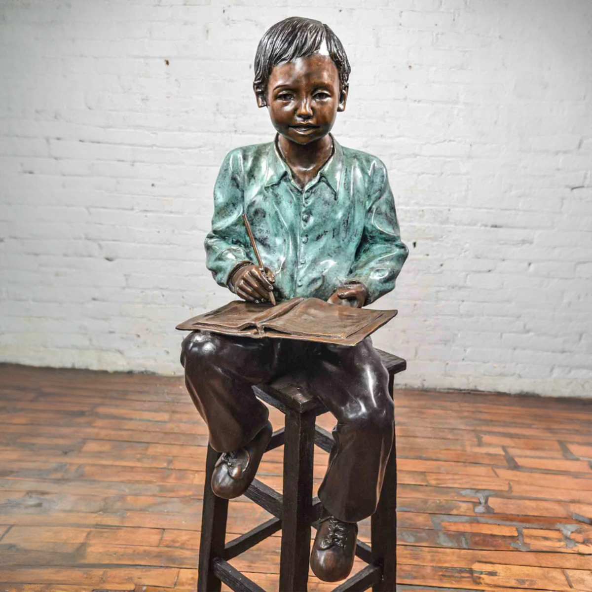 Boy Learning Statue