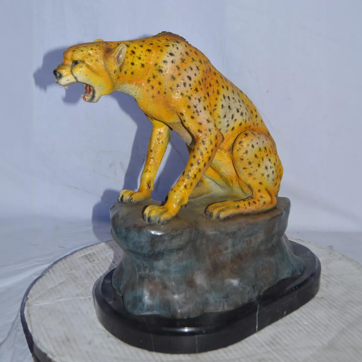 Brass Cheetah Statue