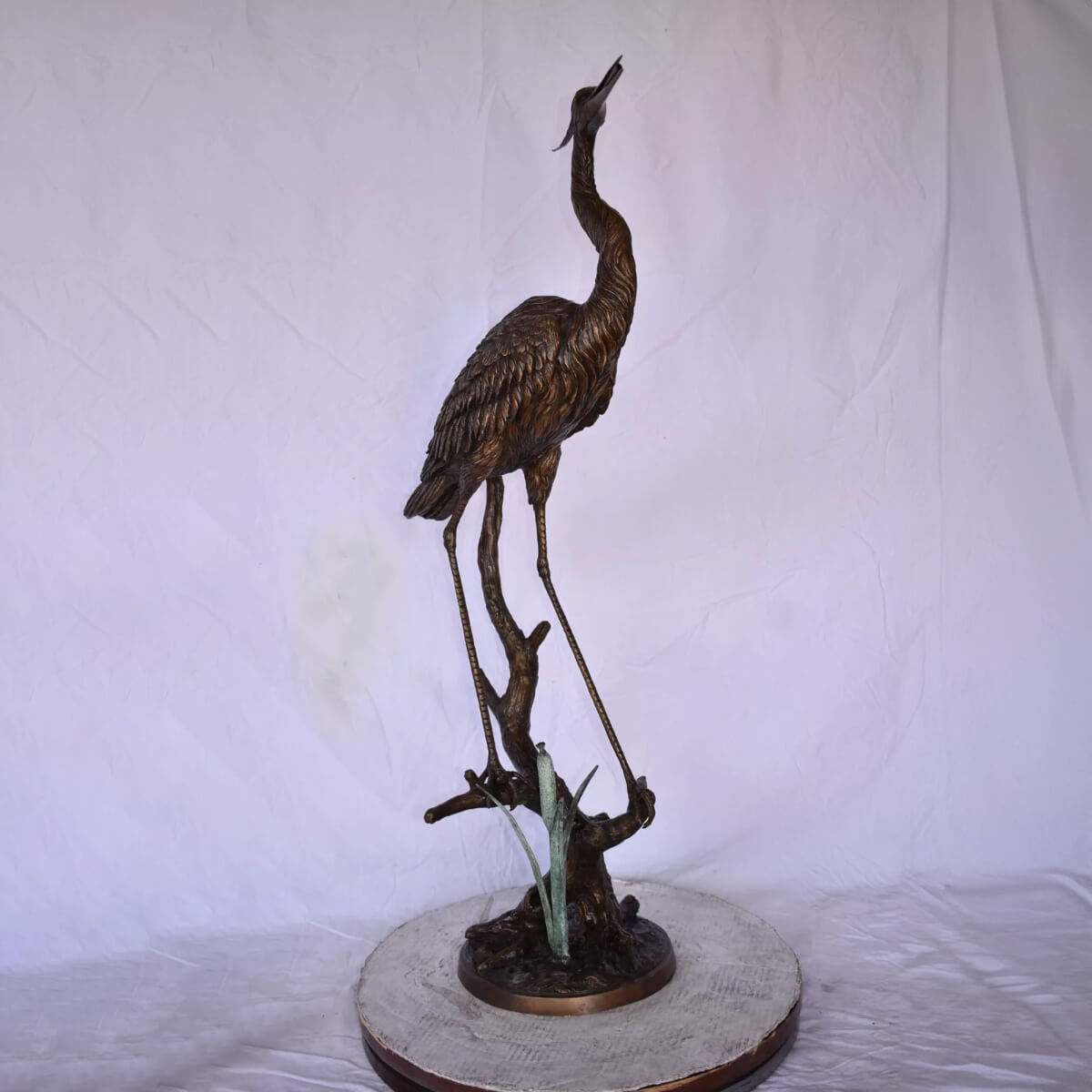 Large Blue Heron Statue