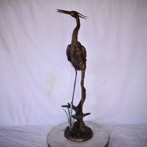 Large Blue Heron Statue