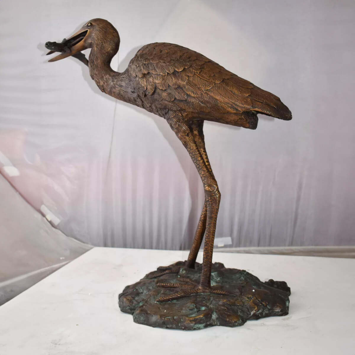 Large Heron Statue