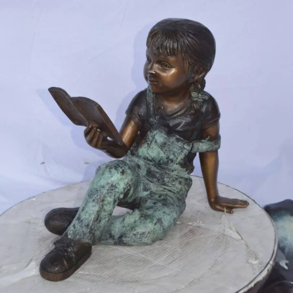 Little Girl Reading Statue