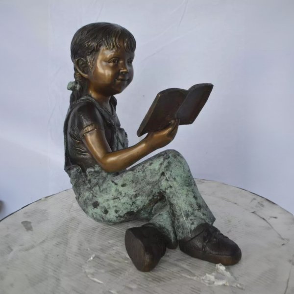 Little Girl Reading Statue