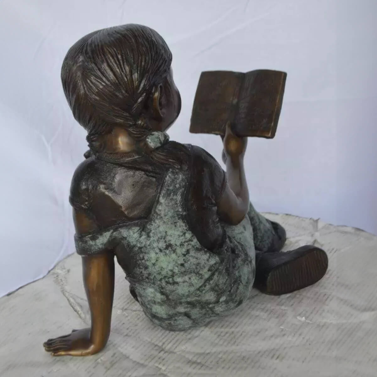 Little Girl Reading Statue