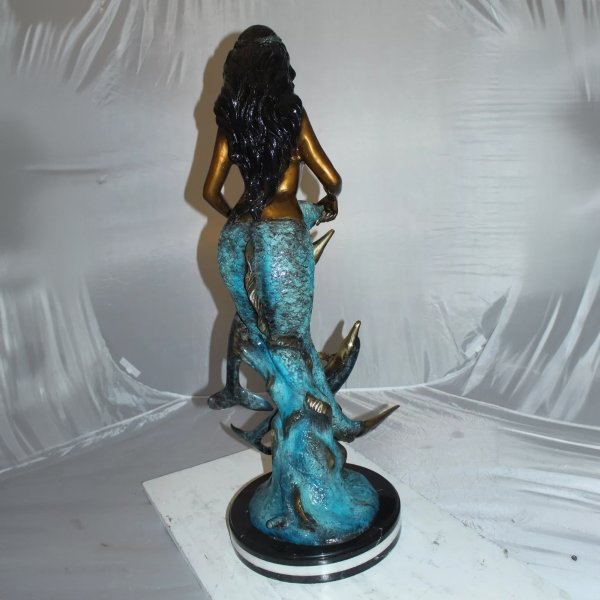 Mermaid With Dolphin Sculpture For Sale Arturban Sculpture