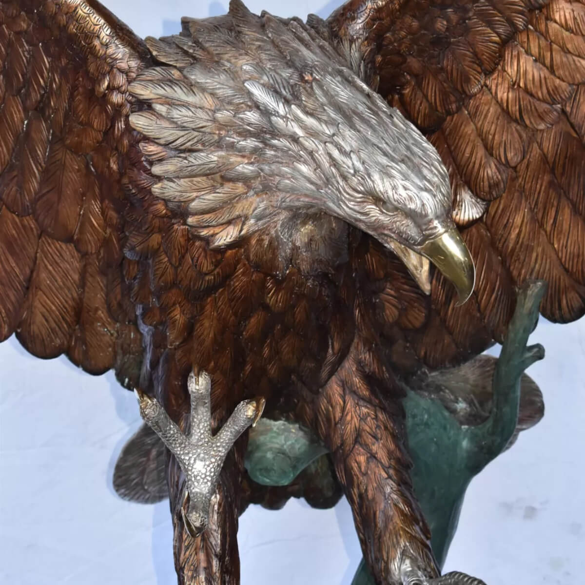 Metal Flying Eagle Sculpture