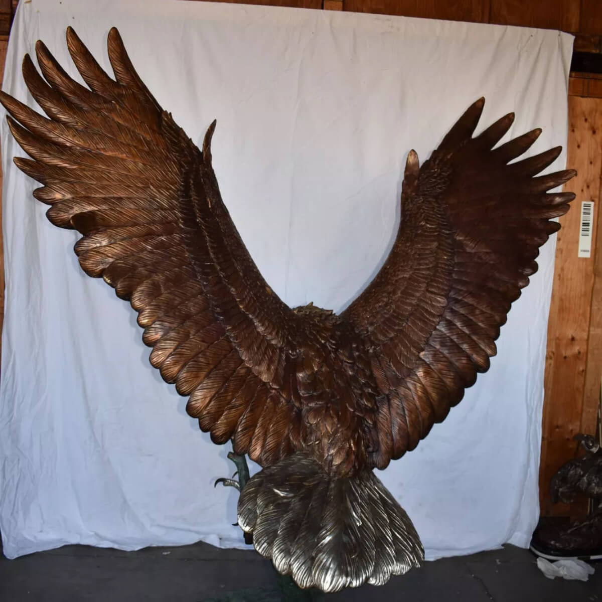 Metal Flying Eagle Sculpture