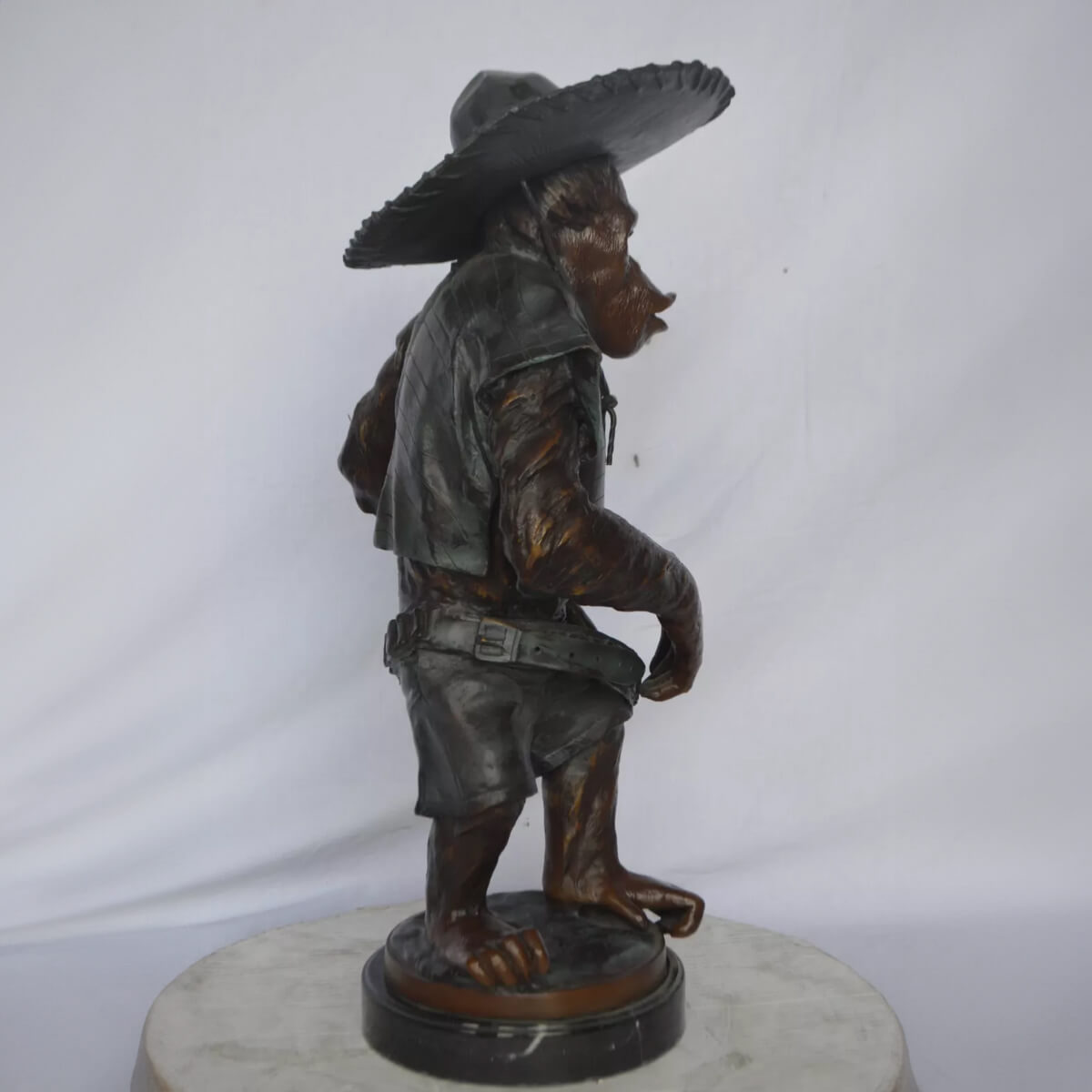 Monkey Cowboy Statue