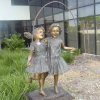 Rope Skipping Girls Statue