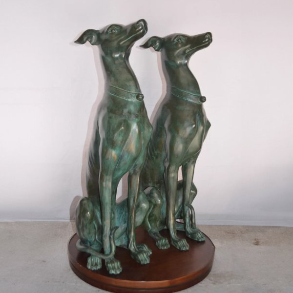 Sitting Greyhound Statue