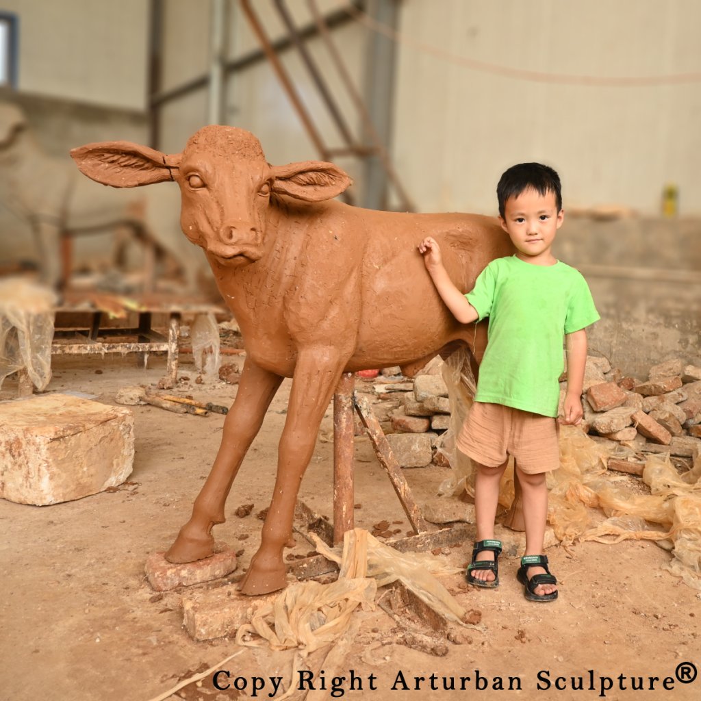 clay mold of Calf Statue